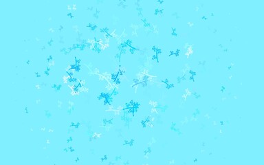 Light BLUE vector abstract background with branches.