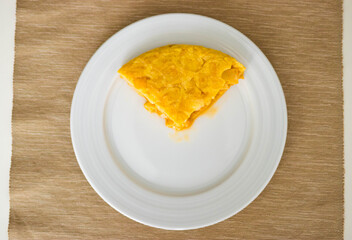 Homemade spanish omelette on the table