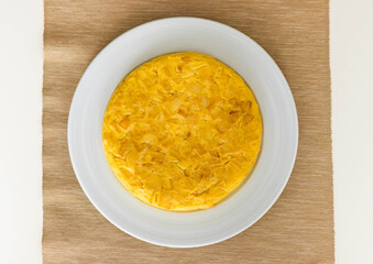 Homemade spanish omelette on the table