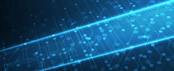 Abstract circuit board futuristic technology processing background