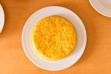 Homemade spanish omelette on the table