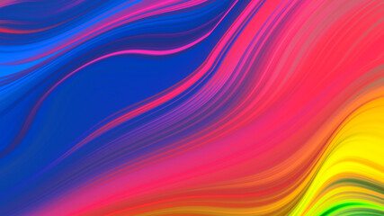 Fototapeta premium Abstract pink yellow gradient wave background. Neon light curved lines and geometric shape with colorful graphic design.