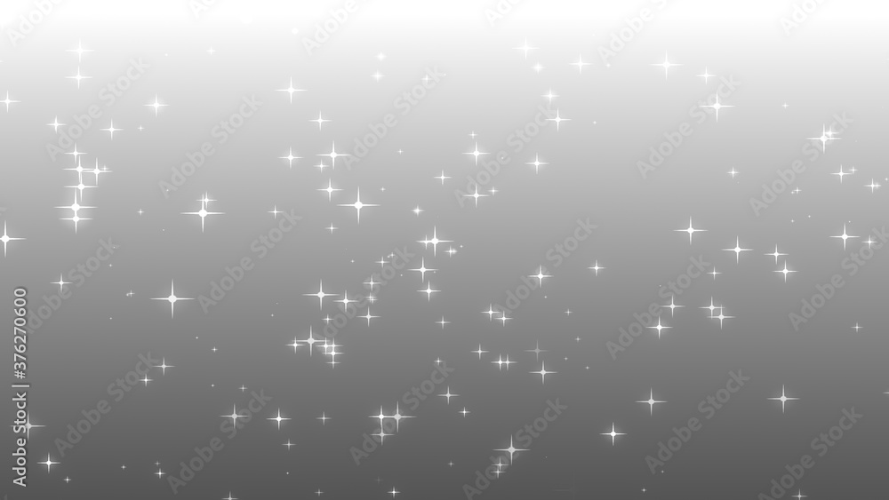 Wall mural christmas silver gray starry background.