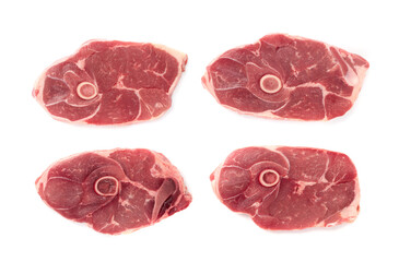 Raw Lamb Chops, Mutton Cuts or Sheep Ribs Isolated