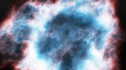 Space background with realistic nebula and shining stars. Colorful cosmos with stardust and milky way. Magic color galaxy. Infinite universe and starry night. 3d Render