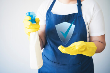 symbol of high-quality cleaning. Cleaning concept