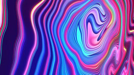 Abstract red blue gradient geometric background. Neon light curved lines and shape with colorful graphic design.