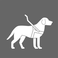 Guide dog icon cane day