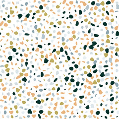 Terrazzo Vector Seamless Pattern, Stone Flooring, Texture Background