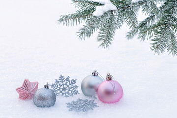 Image with Christmas ornaments.
