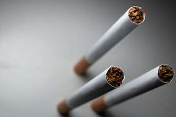 filter cigarettes stuffed with tobacco