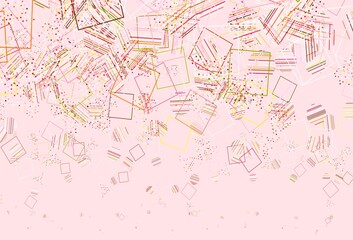 Light Green, Red vector texture with poly style with circles, cubes.