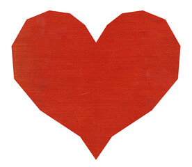 Heart with red canvas texture