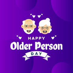 Happy Older Person Day Vector Design Illustration For Celebrate Moment