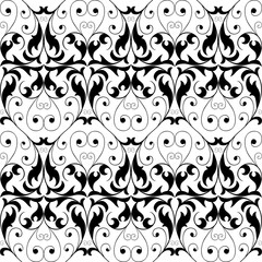 Seamless background of ornamental floral elements