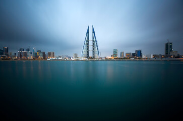 Fototapeta premium Bahrain skyline with iconic buildings