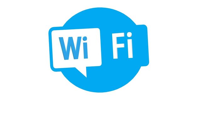 Free WiFi icon symbol. wifi zone. Animation