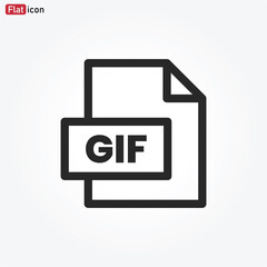Gif File icon vector eps 10