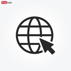 Go to Web icon vector . network sign