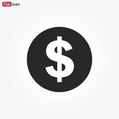 Dollar icon vector . money sign