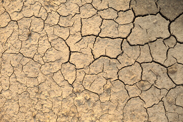 texture of dry cracked ground