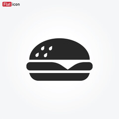 Burger icon vector . Fast Food sign