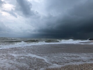 storm on the beach