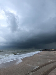 storm over the sea