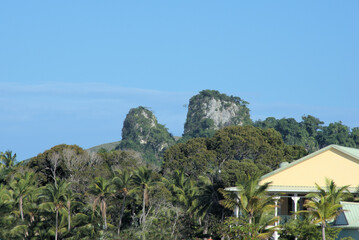 view of twin tropical mountain 