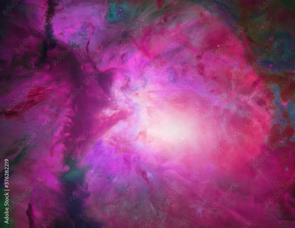 Poster galactic space. elements of this image furnished by nasa. 3d rendering