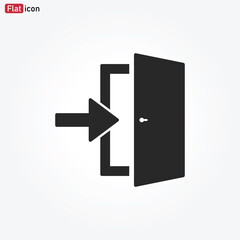 Door arrow icon vector eps 10