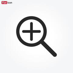 Fototapeta premium Zoom icon vector . Magnify Zoom sign