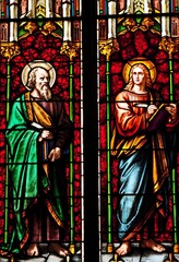 Obraz na płótnie Canvas Catholic Stained Glass Window 