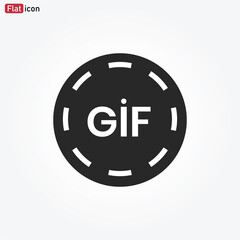 Gif icon vector . animation sign