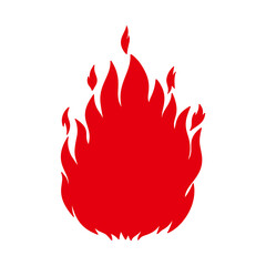 Hand drawn illustration of fire. Design element for poster, card, banner, menu. Vector illustration