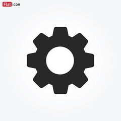 Setting gear icon vector . Gear sign