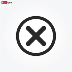 Obraz premium Close icon vector . Delete sign
