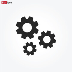 Mechanism icon vector . Gear sign