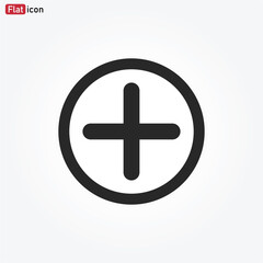 Plus icon vector . Add sign