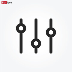 Adjustment icon vector . Control sign