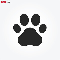 Paw icon vector . Animal Paw sign