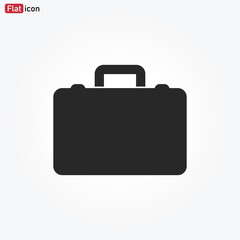 Briefcase icon vector . Bag sign
