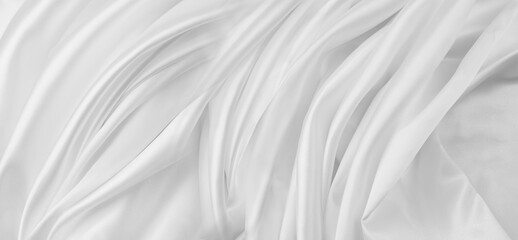 Fototapeta na wymiar White silk fabric lines