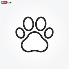Paw icon vector , Animal Paw sign