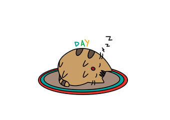 calm cat calmly resting daytime sleep