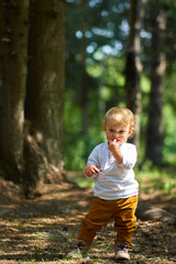 emotional portrait of a child in a white shirt
