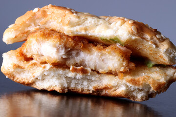 fried chicken burger and french fries