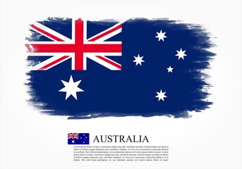 Textured and vector flag of Australia drawn with brush strokes. Texture and vector flag of Australia drawn with brush strokes.