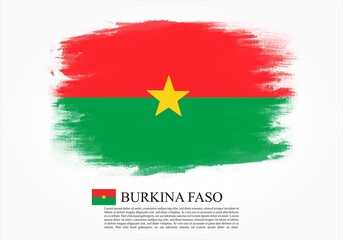 Textured and vector flag of Burkina Faso drawn with brush strokes. Texture and vector flag of Burkina Faso drawn with brush strokes.