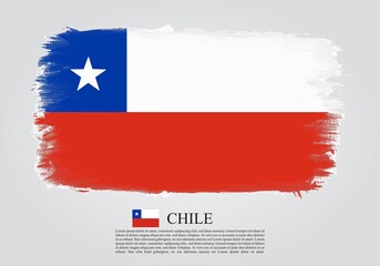 Textured and vector flag of Chile drawn with brush strokes. Texture and vector flag of Chile drawn with brush strokes.